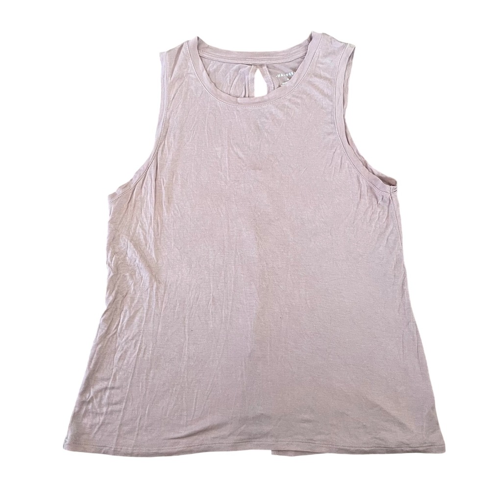 Halogen Blush Pink Women's Medium Athletic Keyhole Back Tank Top Rayon Light